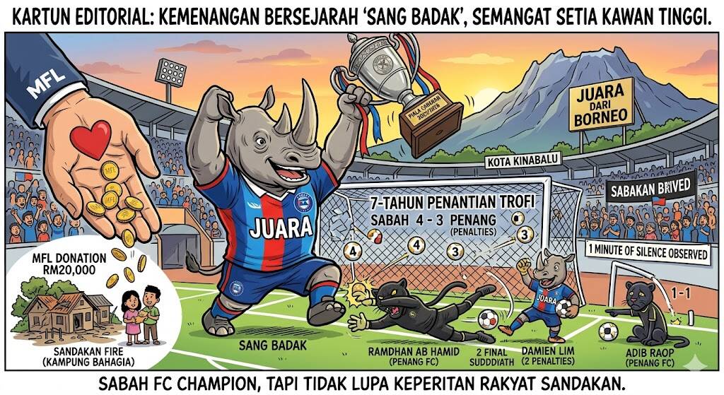 Sabah FC Julang Piala Cabaran, Tamatkan Kemarau Trofi Tujuh Tahun
