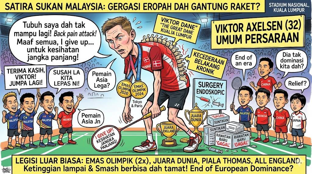 Gergasi Denmark Gantung Raket: Viktor Axelsen Umum Persaraan Akibat Kecederaan Belakang