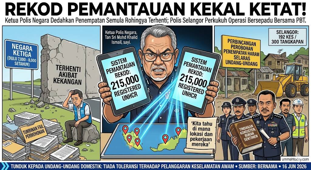 Penempatan Etnik Rohingya Ke Negara Ketiga Terhenti, Polis Pantau Lokasi Guna Rekod UNHCR