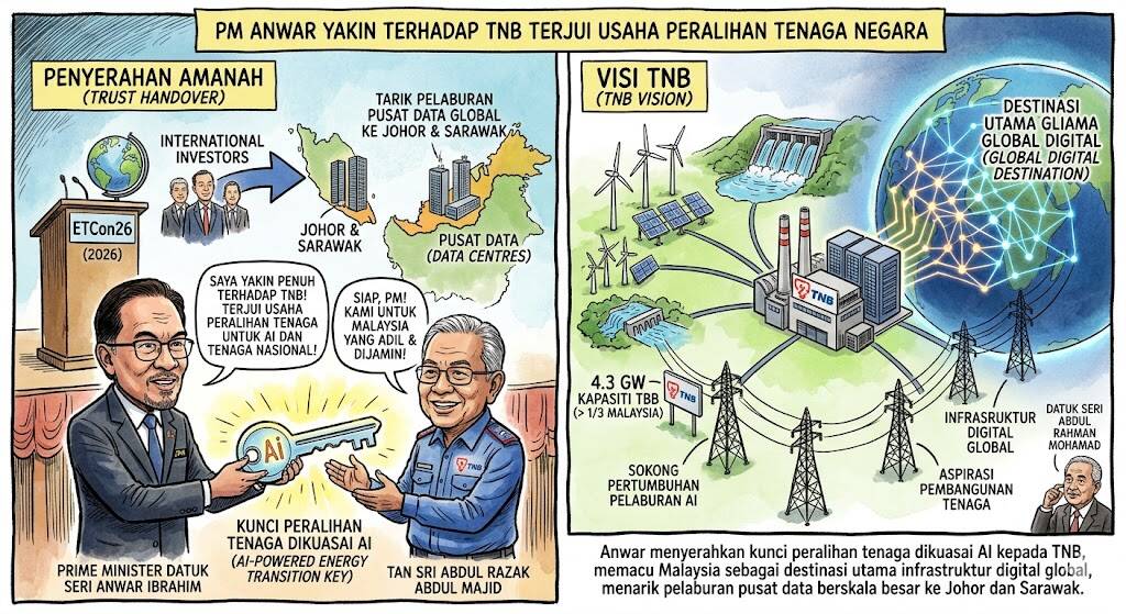 ETCon26: PM Anwar Zahir Keyakinan Penuh Terhadap TNB Terajui Peralihan Tenaga Dan Sokong Pelaburan AI