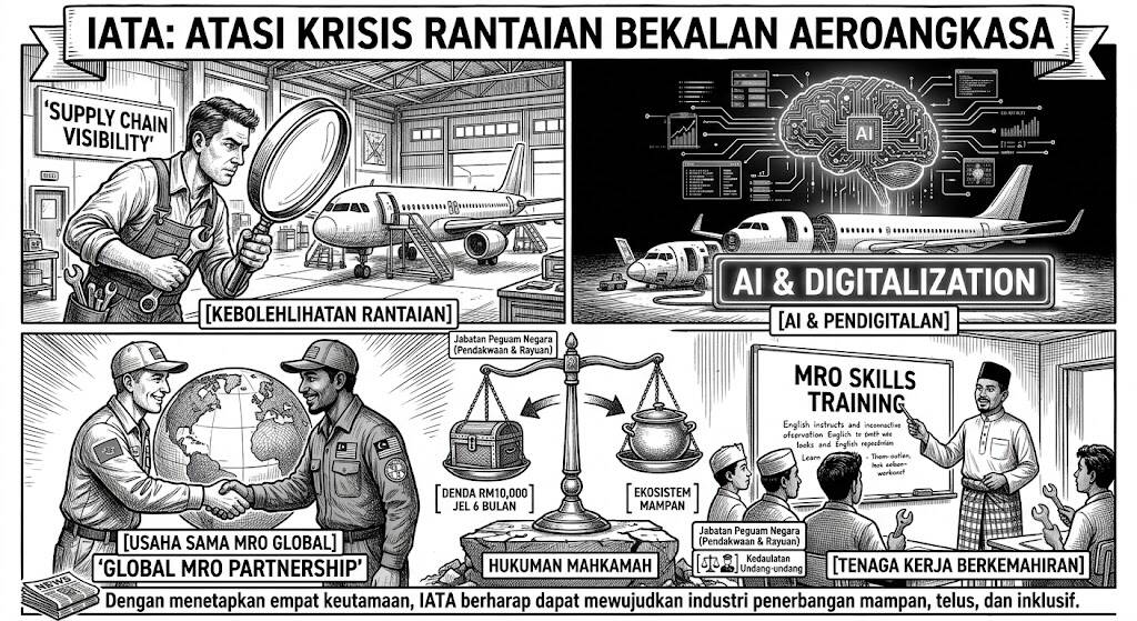 IATA Tetapkan Empat Keutamaan Atasi Krisis Rantaian Bekalan Aeroangkasa
