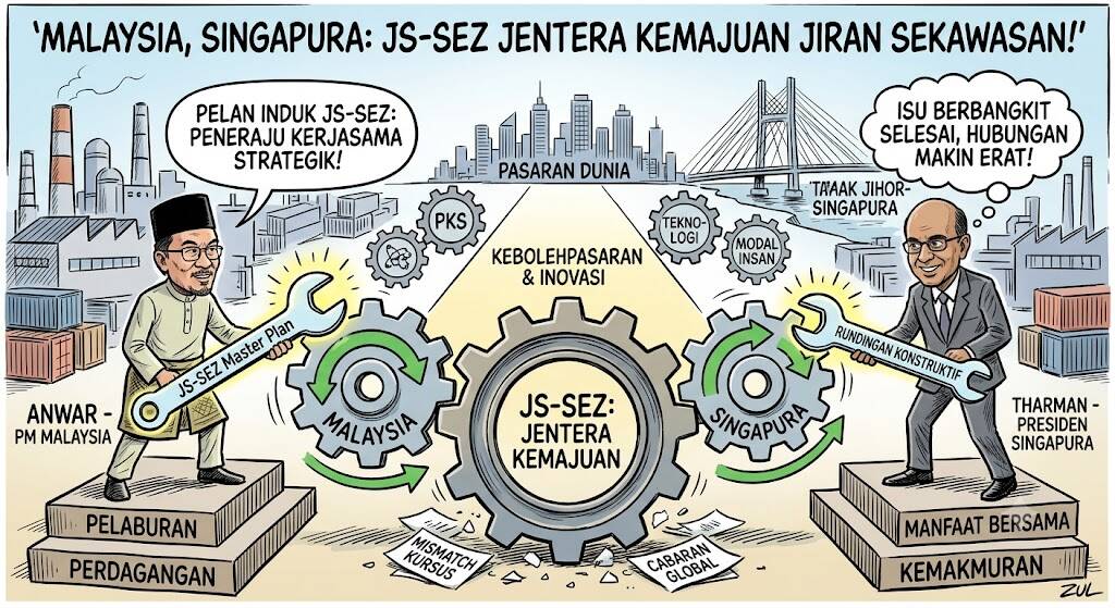 Hubungan Akrab: Malaysia, Singapura Sambut Baik Kemajuan JS-SEZ, Pelan Induk Dimuktamadkan Terdekat